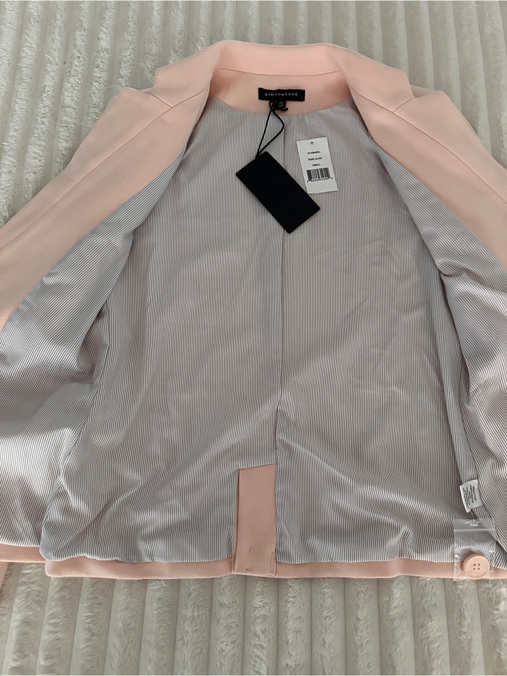 Gibsonlook Single-Button Blazer in Blush Pink Professional Career Woman - Picture 5 of 10